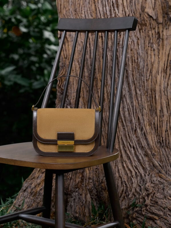 Women’s Charlot recycled suede bag in sahara sand – CHARLES & KEITH TH