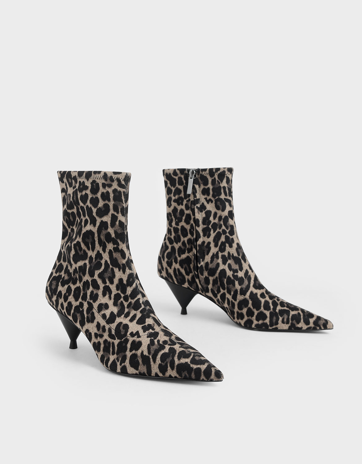 Women’s multi-coloured leopard print ankle boots – CHARLES & KEITH