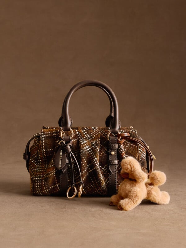 Women’s faux shearling poodle charm - CHARLES & KEITH