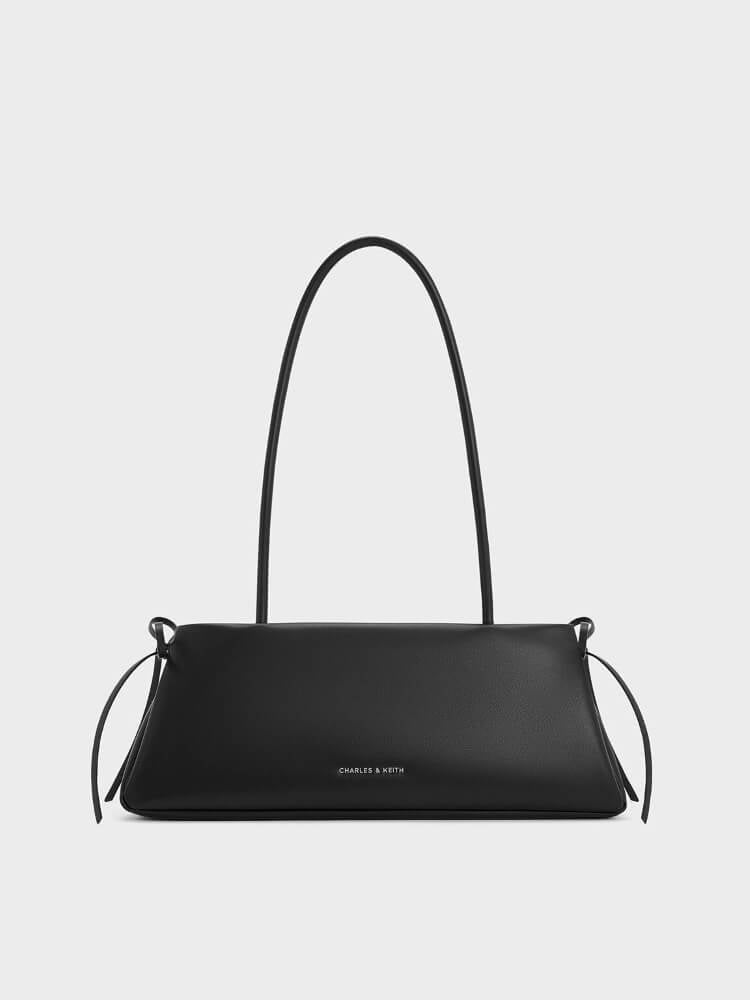 Sea Salt Blue Hazel Bow Elongated Trapeze Shoulder Bag