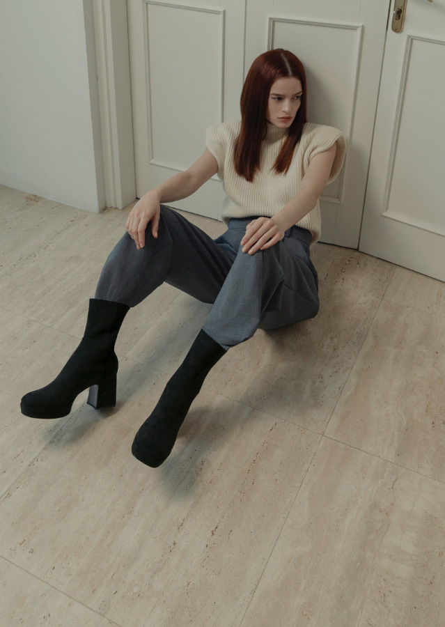 Women’s textured platform ankle boots – CHARLES & KEITH