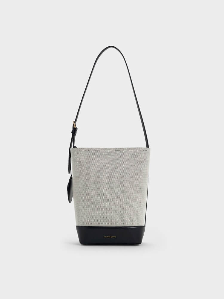 Women’s Elspeth croc-effect chain-link shoulder bag in black, maroon and cream