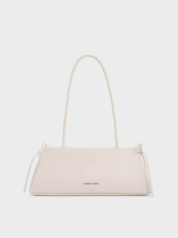 Sea Salt Blue Hazel Bow Elongated Trapeze Shoulder Bag