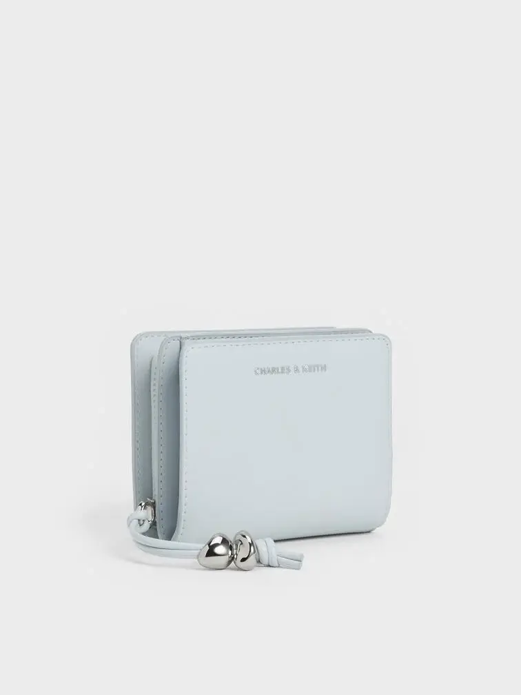 Sea salt blue small wallet with sculptural details, a perfect gift on its own or as part of a set. 