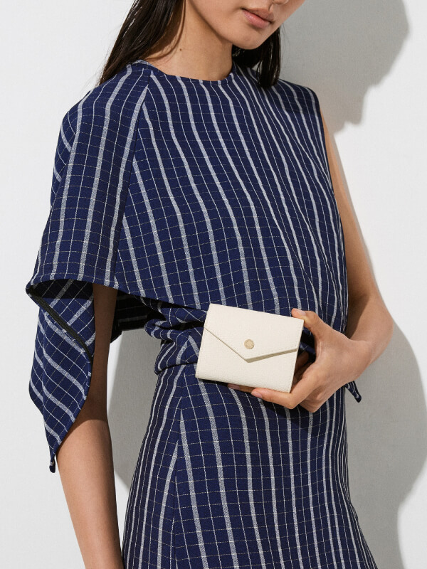 Women’s cream Marlowe short envelope wallet - CHARLES & KEITH