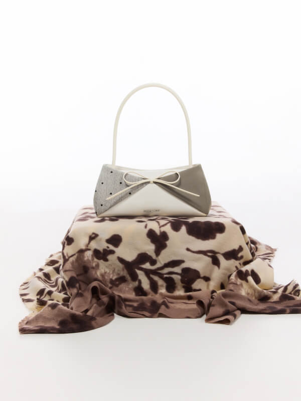 Women’s Hazel heart-print bow panelled shoulder bag - CHARLES & KEITH