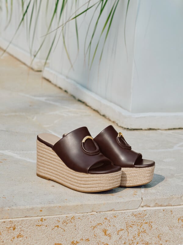 Women's metallic-accent espadrille wedges - CHARLES & KEITH