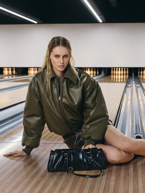 Black Britton Elongated Shoulder Bag - CHARLES & KEITH