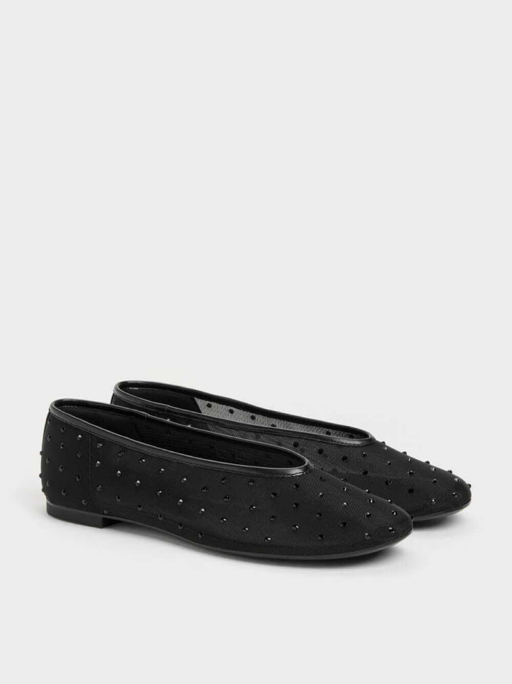 Women’s mesh crystal ballet flats