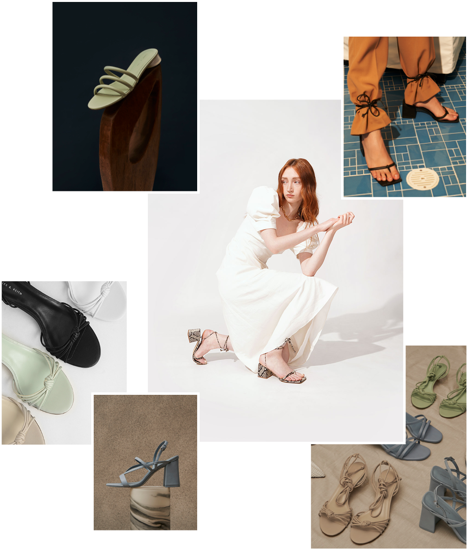 Women’s tubular mules in mint green – CHARLES & KEITH