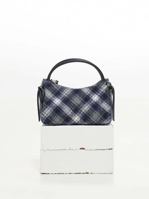 Women’s Hazel checkered top handle bag - CHARLES & KEITH