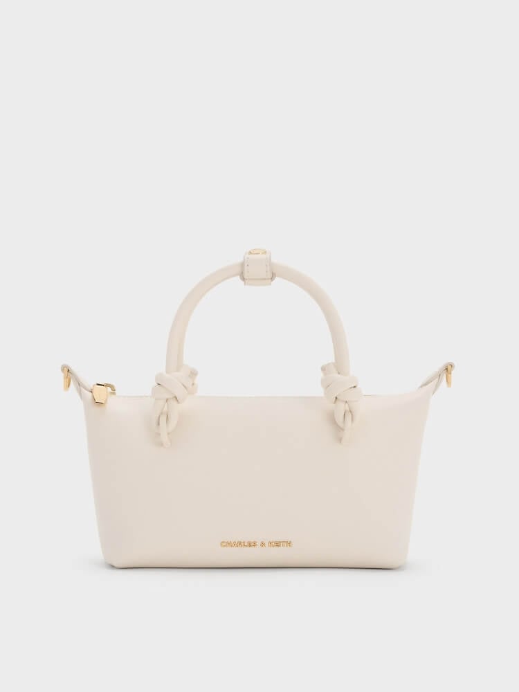 Cream Sammie Knotted-Handle Tote Bag – CHARLES & KEITH TH