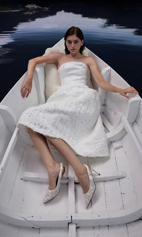 Women’s Kyra embroidered-mesh stiletto pumps and Tayari embroidered-mesh slingback pumps - CHARLES & KEITH