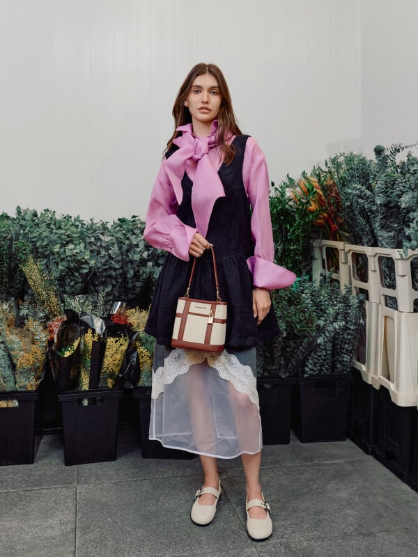 Women’s mini Scottie canvas tote bag - CHARLES & KEITH