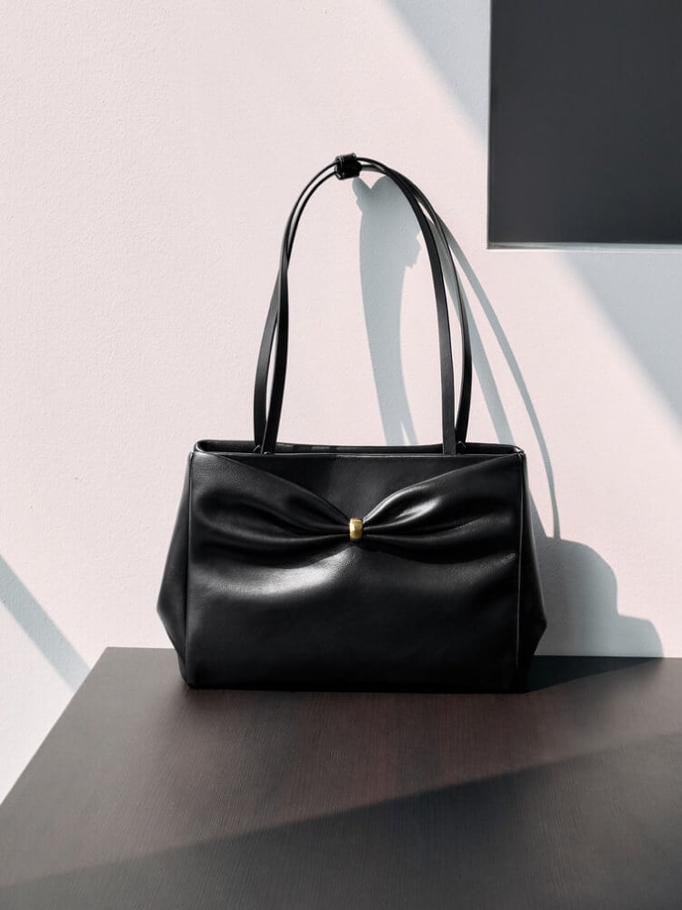 Women’s Halsey ruched tote bag - CHARLES & KEITH