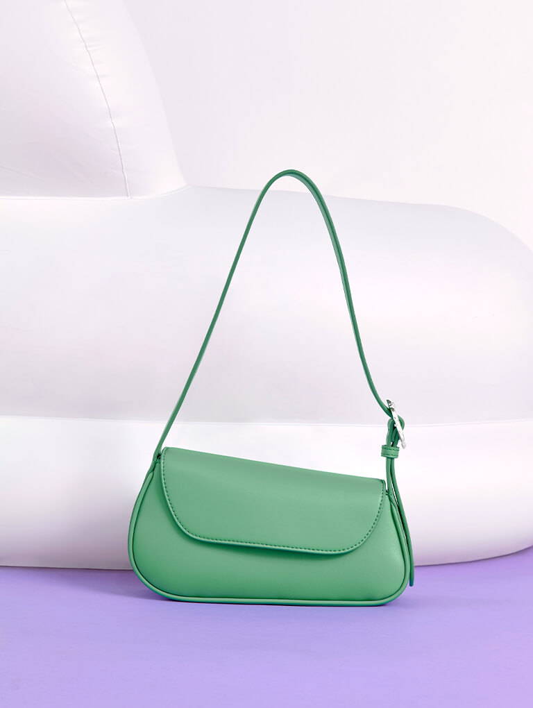 Petra Asymmetrical Front Flap Bag - CHARLES & KEITH