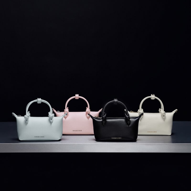 Black Sammie Knotted-Handle Tote Bag - CHARLES & KEITH