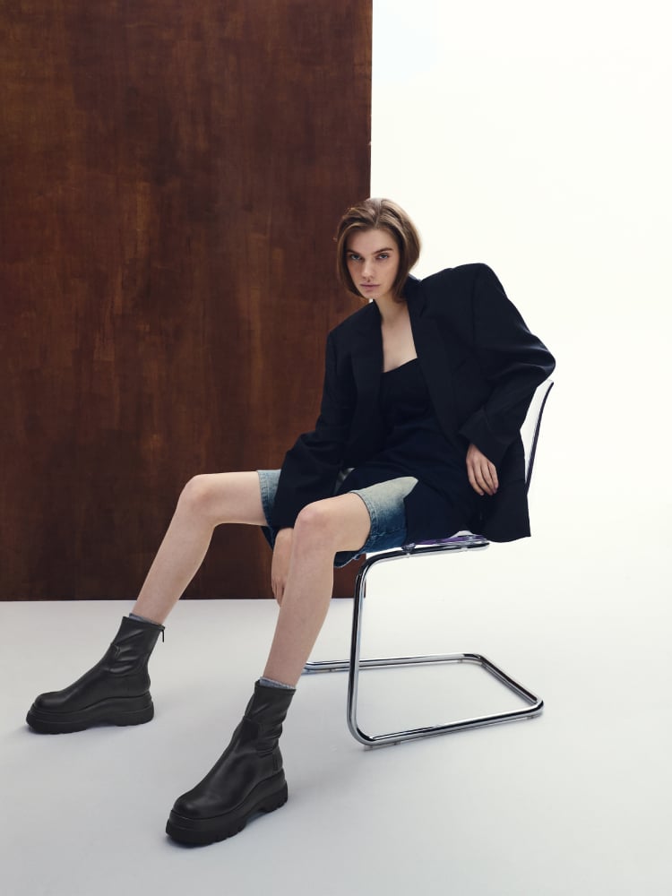 Sand Lumi Faux Suede & Faux Shearling Mules - CHARLES & KEITH