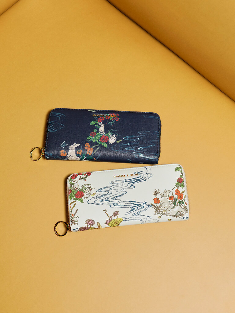 Women’s rabbit illustrated long wallet - CHARLES & KEITH