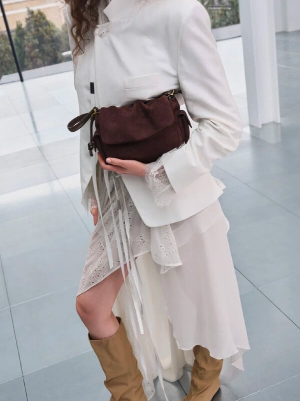 Women’s Khai ruched top handle bag in espresso brown - CHARLES & KEITH