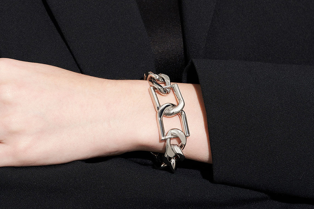 Gabine Chain-Link Choker Necklace, Silver