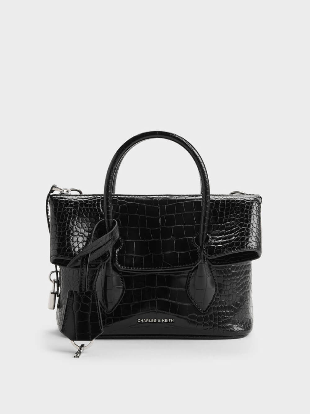 Women’s Aveline croc-effect front-flap crossbody bag