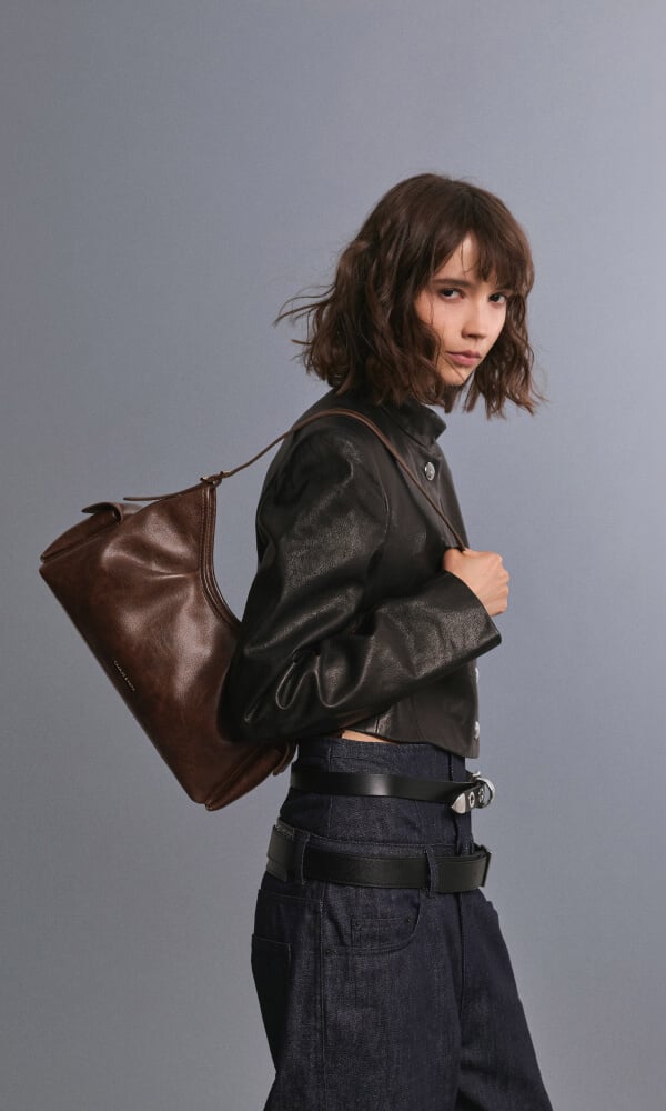 Women’s Khai side-pocket shoulder bag - CHARLES & KEITH