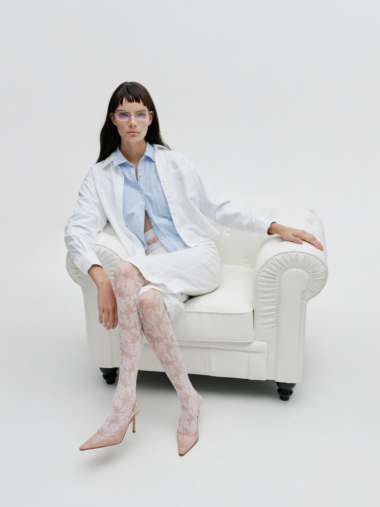 Woman’s Lace & Satin Slingback Pumps - CHARLES & KEITH