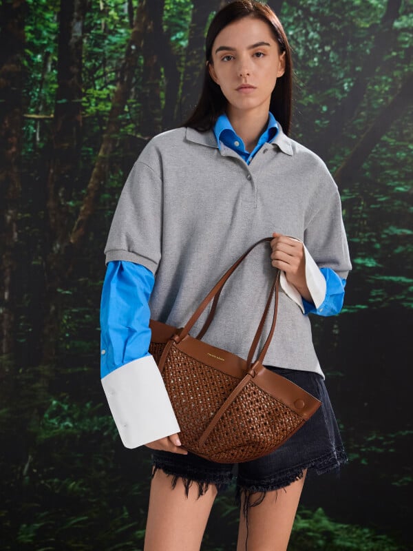 Women’s Calla woven tote bag - CHARLES & KEITH