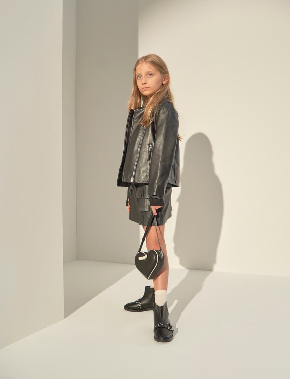 Girls’ heart-shaped crossbody bag and studded ankle boots – CHARLES & KEITH