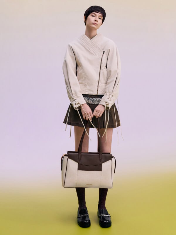 Women’s expresso brown Raon tote bag - CHARLES & KEITH