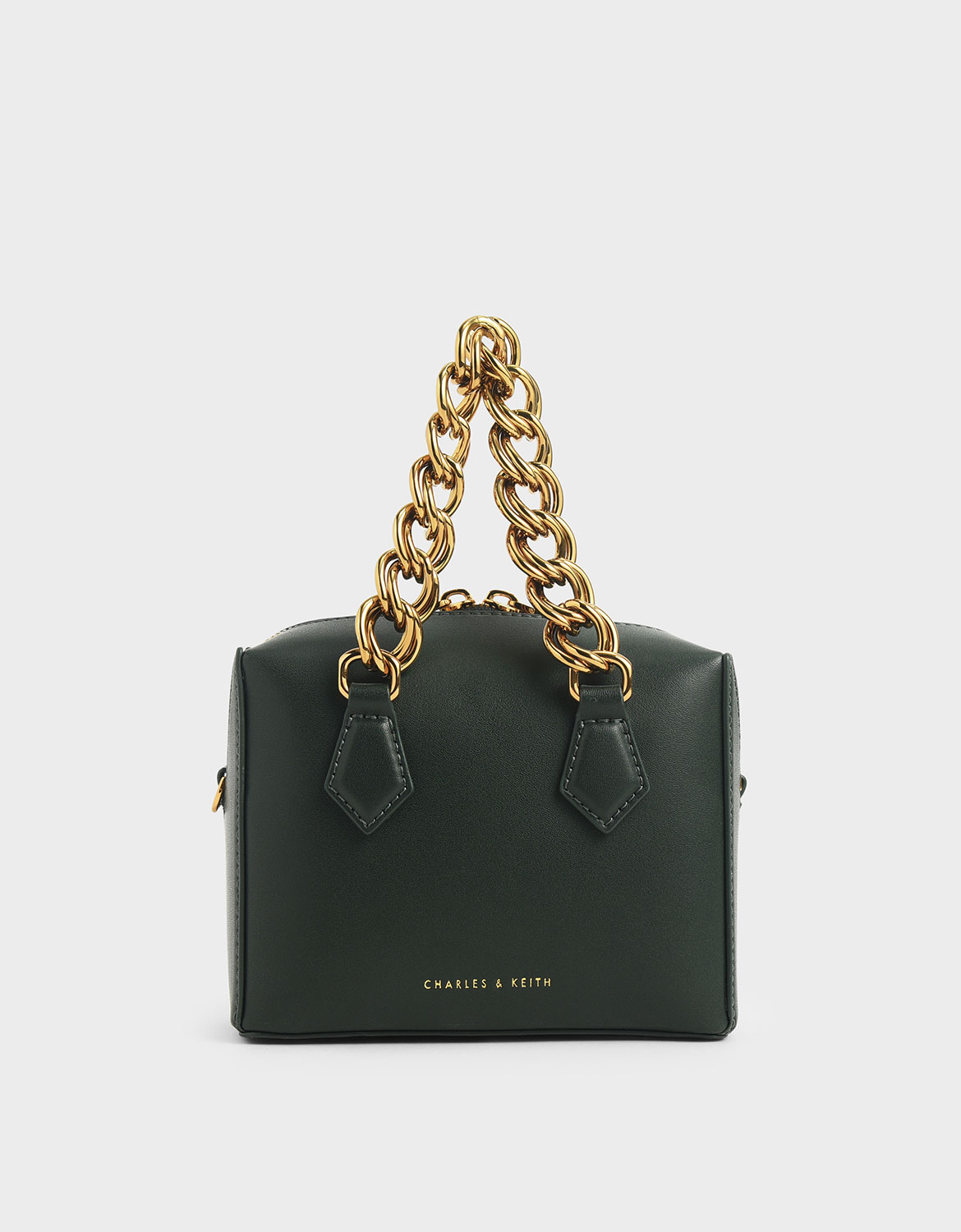 Women’s green square chunky chain handle crossbody bag – CHARLES & KEITH