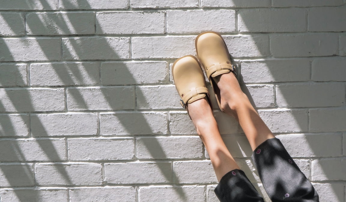 Women’s buckled round-toe loafer mules in yellow - CHARLES & KEITH