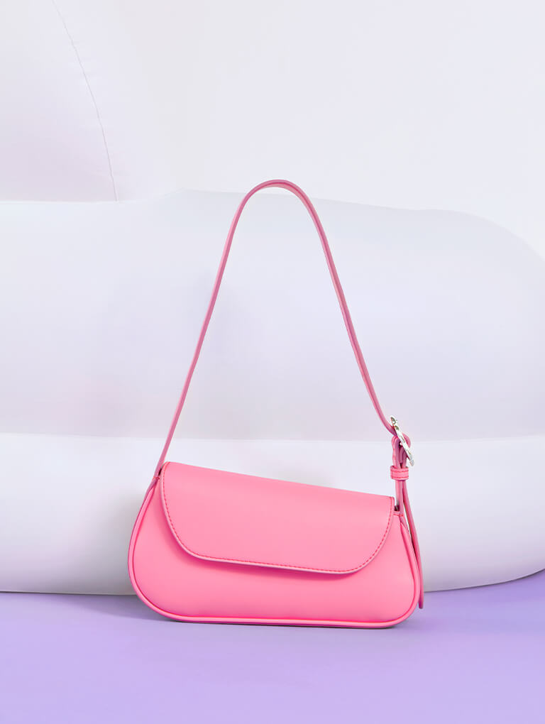 Petra Asymmetrical Front Flap Bag - CHARLES & KEITH