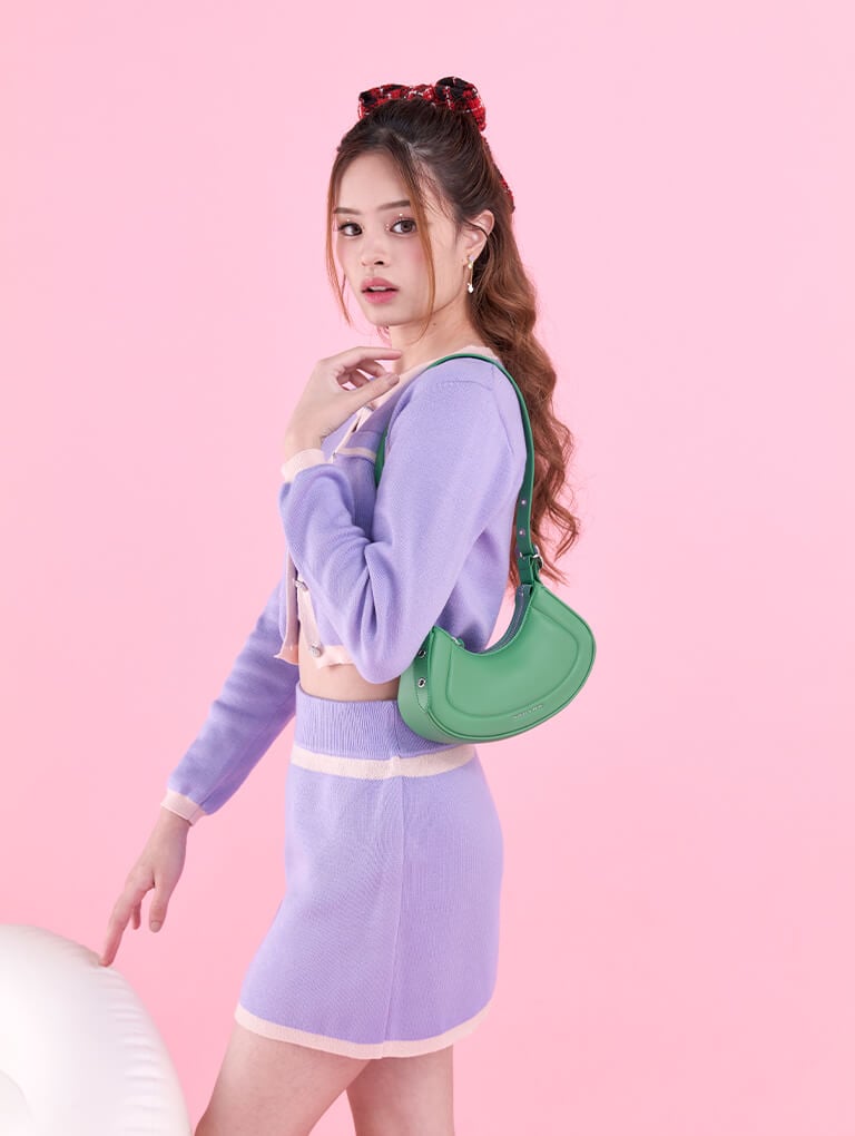 Petra Curved Shoulder Bag - CHARLES & KEITH