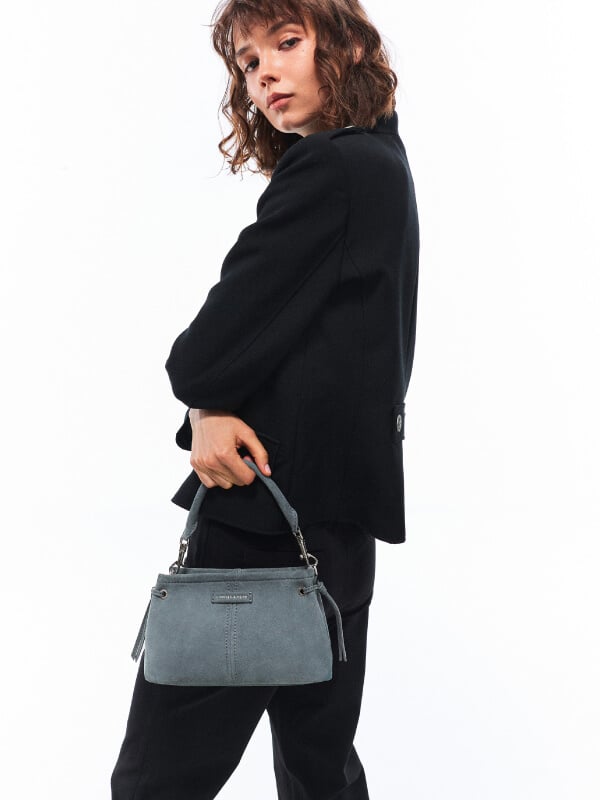 Women’s Noane top handle bag in smoky blue - CHARLES & KEITH