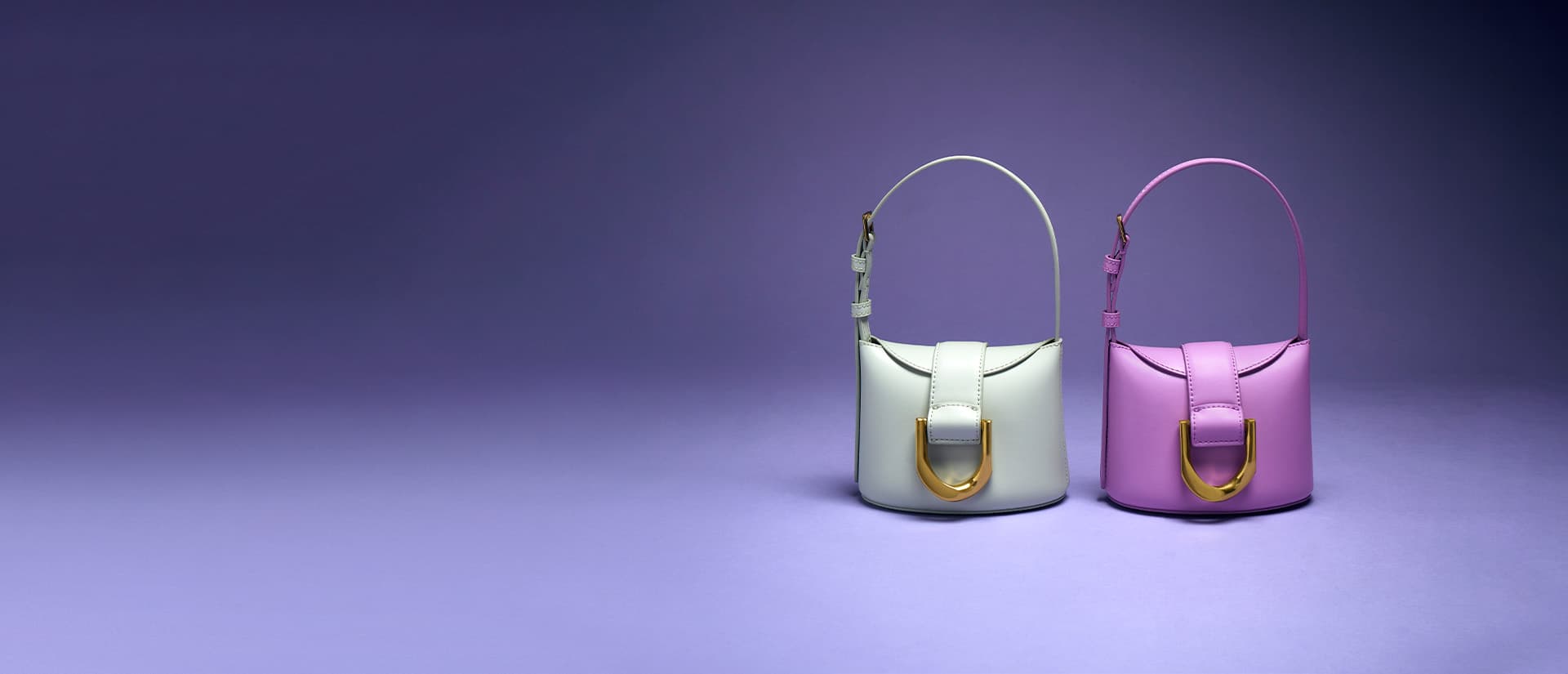 Gabine Bucket Bag in mint green and violet - CHARLES & KEITH