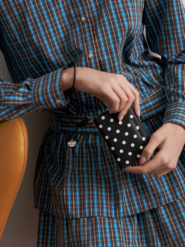 Women’s Sianna polka-dot wristlet - CHARLES & KEITH