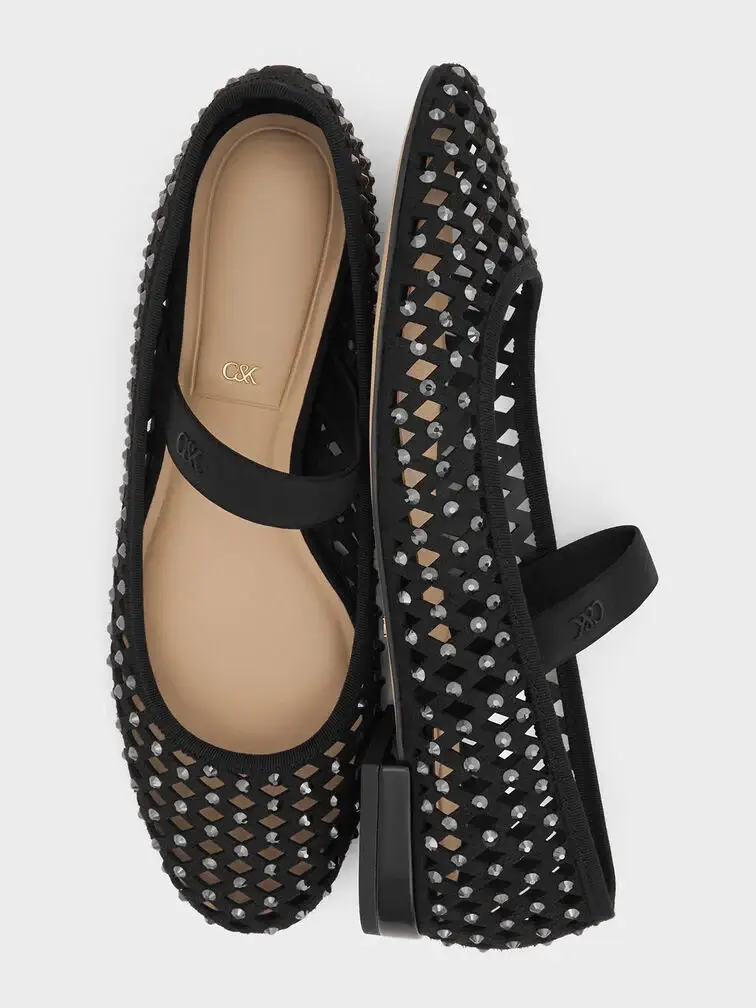 Black cut-out Mary Janes are a breathable and sturdy option.