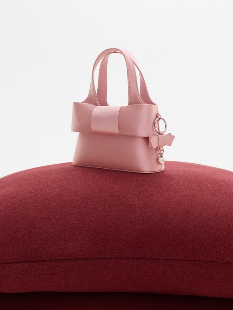 Pink Aravis Bow Bucket Bag - CHARLES & KEITH