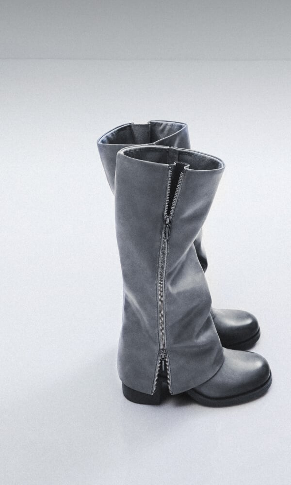 Women’s Louise burnished knee-high boots - CHARLES & KEITH
