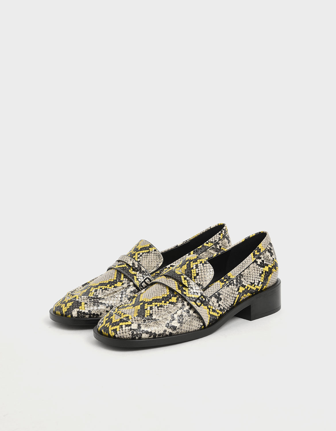 Women’s multicoloured Snake Print Penny Loafers