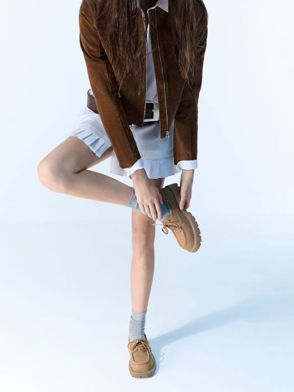 Woman’s Ridged-Sole Boat Shoes - CHARLES & KEITH