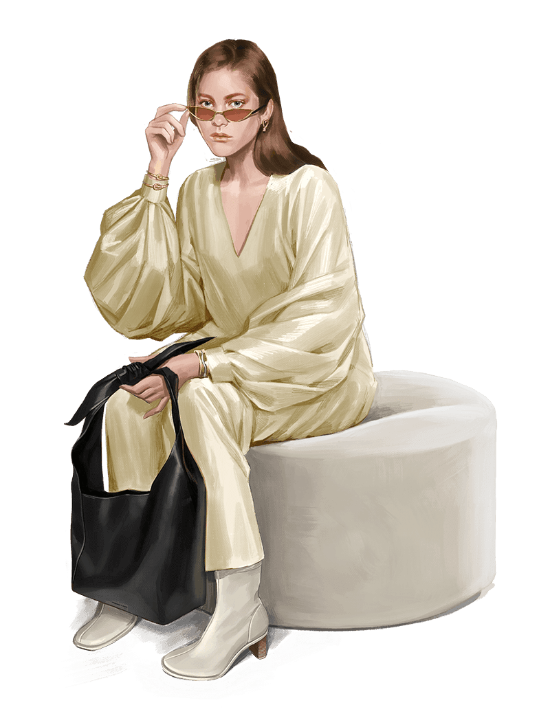 A compilation of illustrations from the CHARLES & KEITH Fall Winter 2020 campaign - CHARLES & KEITH - Model 1