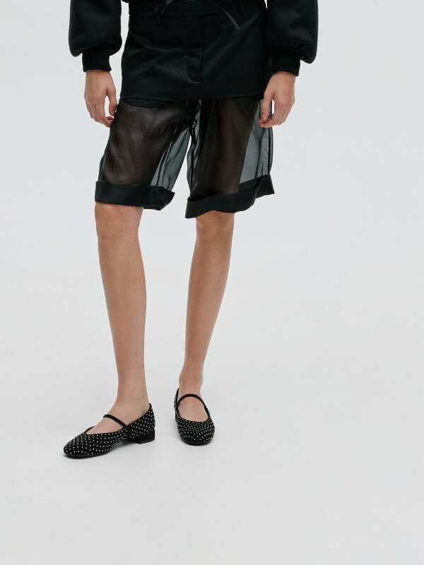 Woman’s Gertrude Faux Suede Studded Mary Janes - CHARLES & KEITH