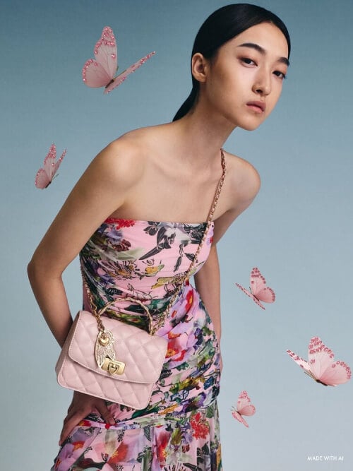 Cotton Candy Pink Cressida Quilted Top Handle Bag With Bag Charms - CHARLES & KEITH TH