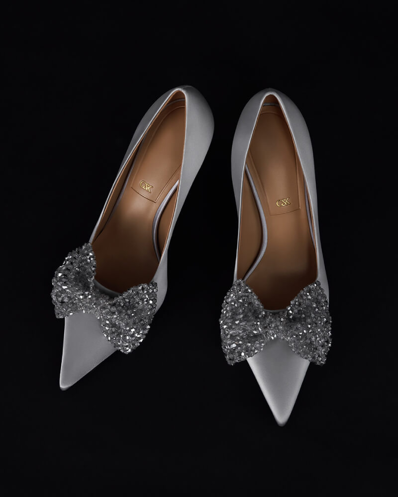 Women’s recycled polyester beaded bow pumps - CHARLES & KEITH