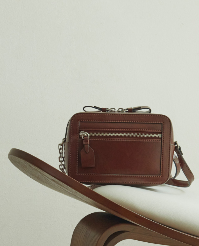 Women’s two-way zip boxy bag in brown – CHARLES & KEITH