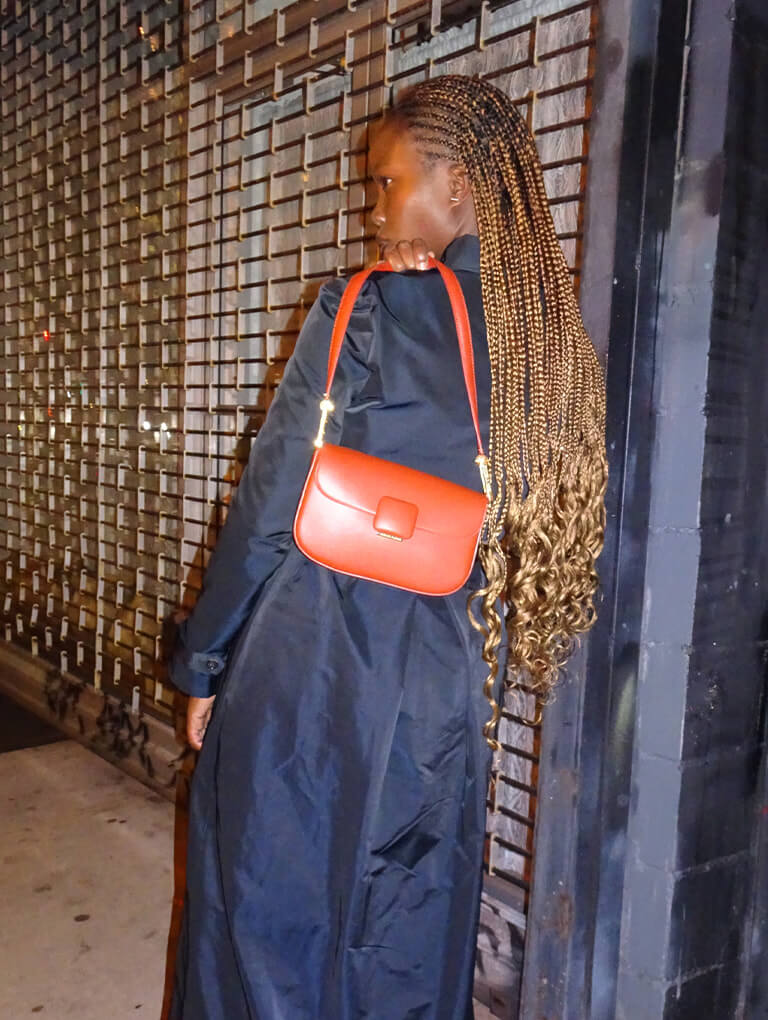 Women’s Koa square push-lock shoulder bag, as seen on Cynthia Taylu - CHARLES & KEITH