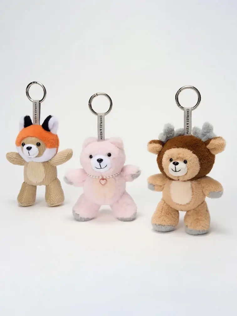 Plush animal bag charms are trendy Secret Santa gifts that one can personalise their bags with.